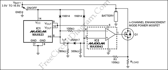 overload protector max6231 circuit schematic