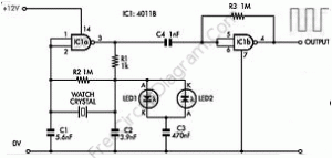 Watch Crystals Oscillator Electronic Circuit Diagram