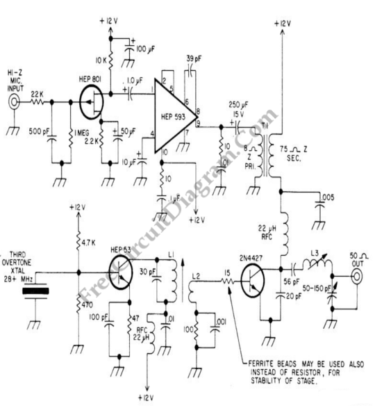 RF WATT METER circuit schematic