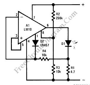 Battery Threshold Indicator circuit schematic