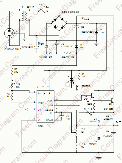 30v5a可调电源电路图图片