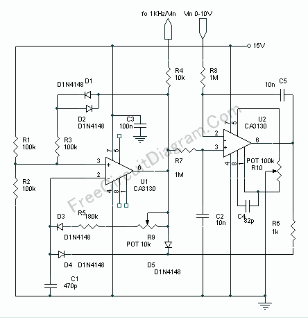 High Precision Voltage-to-Frequency Converter (VFC) Using CA3130 Op ...