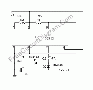 Simple 555 Switching Circuit Provides Negative Supply from Single ...