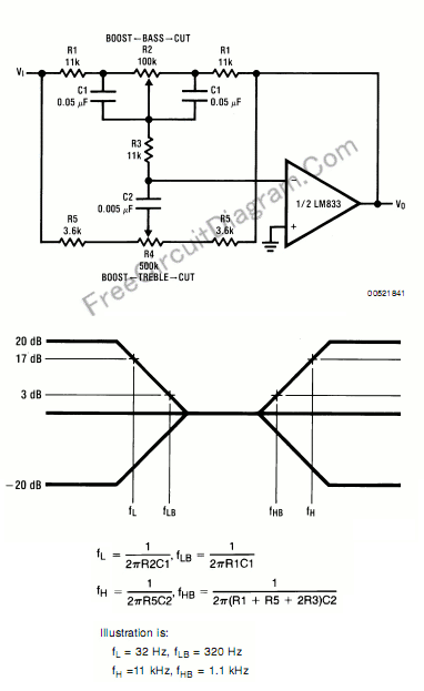 Tone Control Circuit Schematic