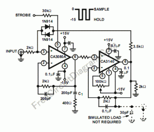 Sample and Hold Circuit Using CA3140 Op-Amp – Electronic Circuit Diagram