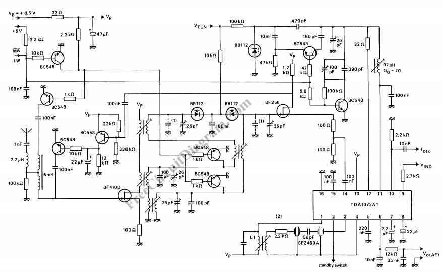 AM Radio Receiver Circuit Using TDA 1072AT IC - Electronic ...