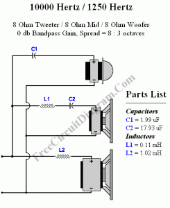 1st-order-3-Way Crossover Circuit Design Using Free Online Tool ...