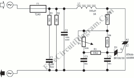 Dimmer Circuit – Electronic Circuit Diagram