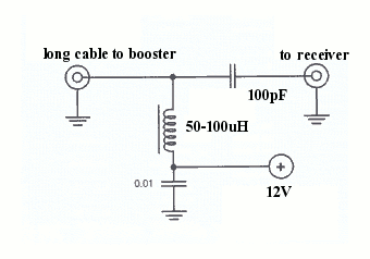 UHF Antenna Booster - Electronic Circuit Diagram