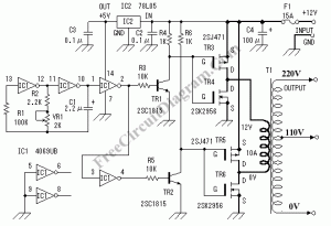DC to AC Inverter – Electronic Circuit Diagram
