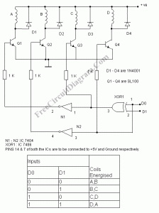 Simple Stepper Motor Controller – Electronic Circuit Diagram