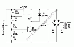 Simple Automatic Lead Acid Battery Charger – Electronic Circuit Diagram