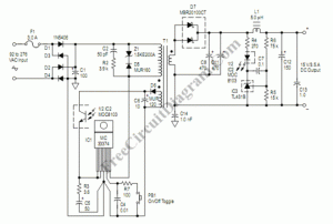 52W SMPS AC-DC Adapter – Electronic Circuit Diagram