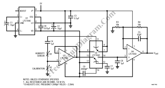 Humidity Sensor Electronic Circuit Diagram 7270