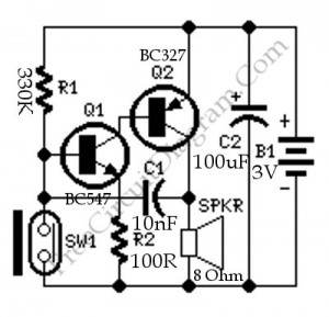 Magnetic Reed Switch Alarm – Electronic Circuit Diagram
