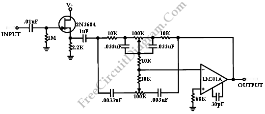 HI-FI Tone Control Circuit (High Z Input)