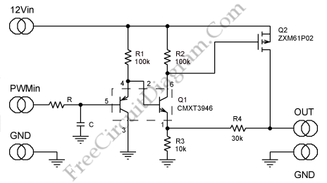 PWM to Amplified and Buffered Linear Signal Converter