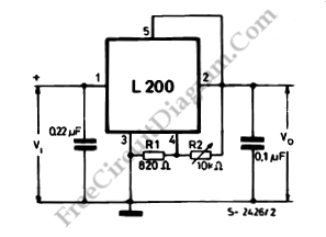 Programmable Voltage Regulator Using L200 IC