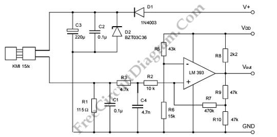 Signal Conditioning Circuit for KMI 15x Rotation Speed Sensor