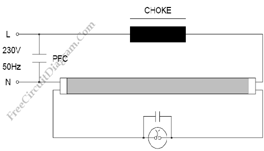 Switchstart Ballast Circuit for Fluorescent Tube Lamp