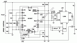 Bi-Directional Motor Drive with Speed Control – Electronic Circuit Diagram