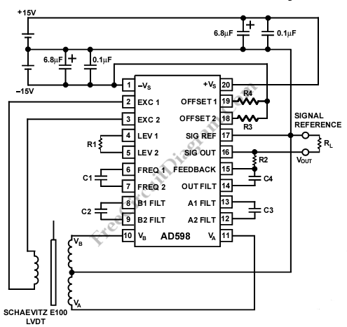 LVDT Signal Conditioner Design Procedure (AD589-Dual Supply)