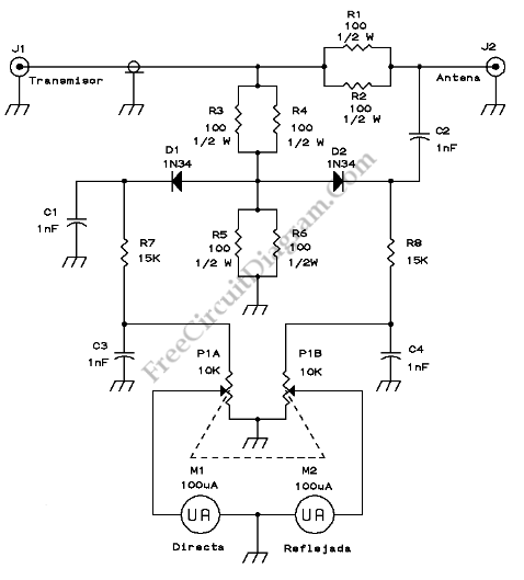 SWR Meter – Electronic Circuit Diagram