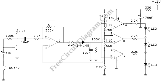 Decibel Sound Pressure Level Meter – Electronic Circuit Diagram