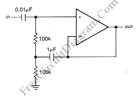 Op Amp Voltage Follower With Bootstrap Electronic Circuit Diagram