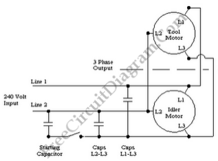 3 Phase Rotary Phase Converter Wiring Diagram