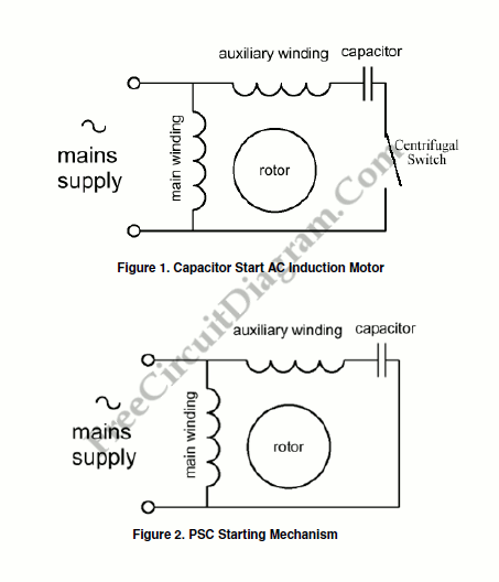 single phase motor winding diagram