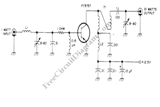 10w 2 Meters Rf Power Amplifier Electronic Circuit Diagram
