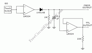 Touch Switch Data Input Interface – Electronic Circuit Diagram