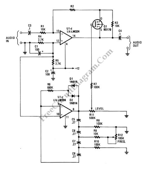 Tremolo Effect Circuit for Electric Guitar or Other Musical Instruments ...