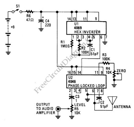 digital-theremin-circuit-schematic-diagram